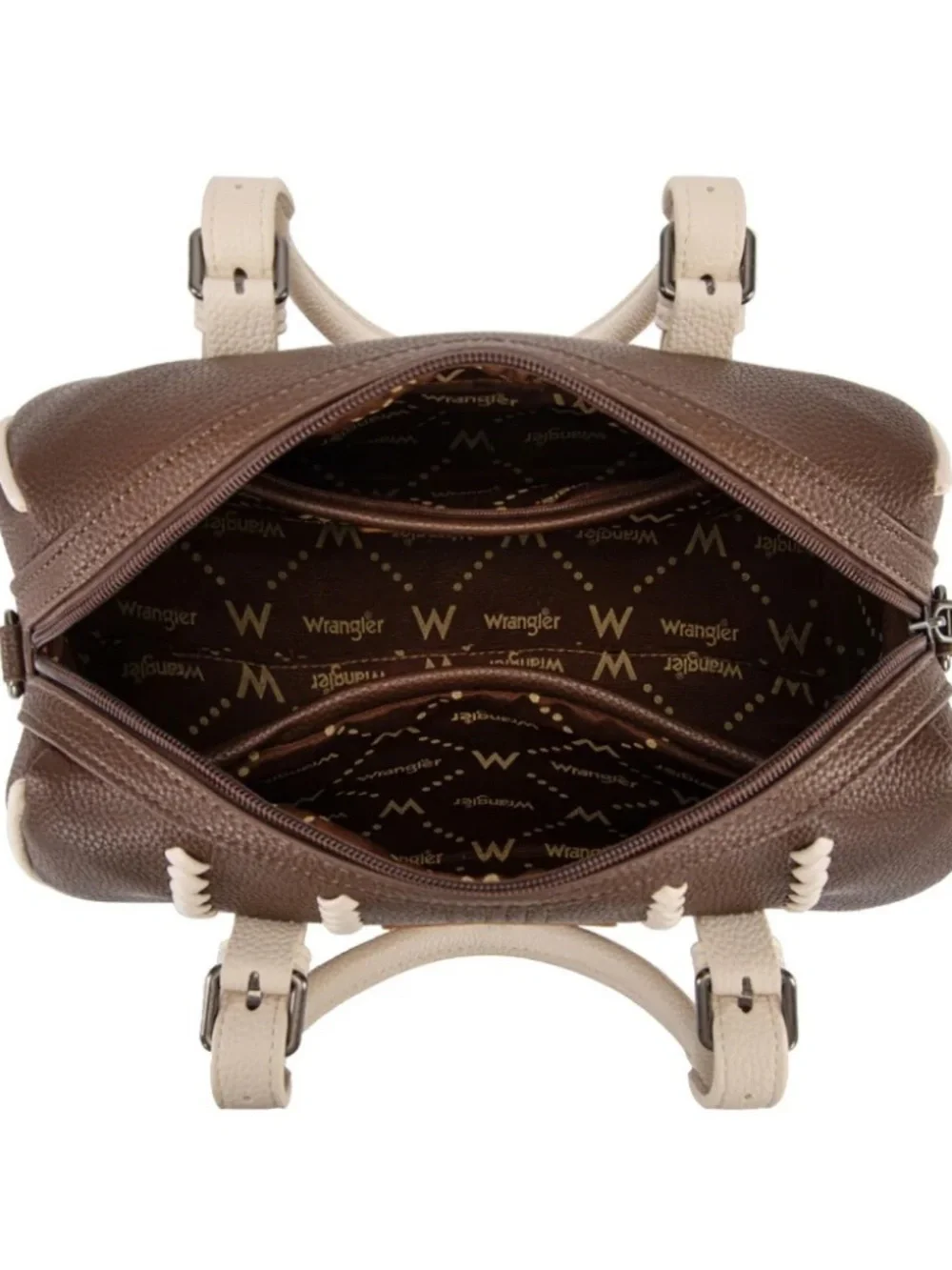 Wrangler Braided Crossbody Boston Bag - Coffee-Beige